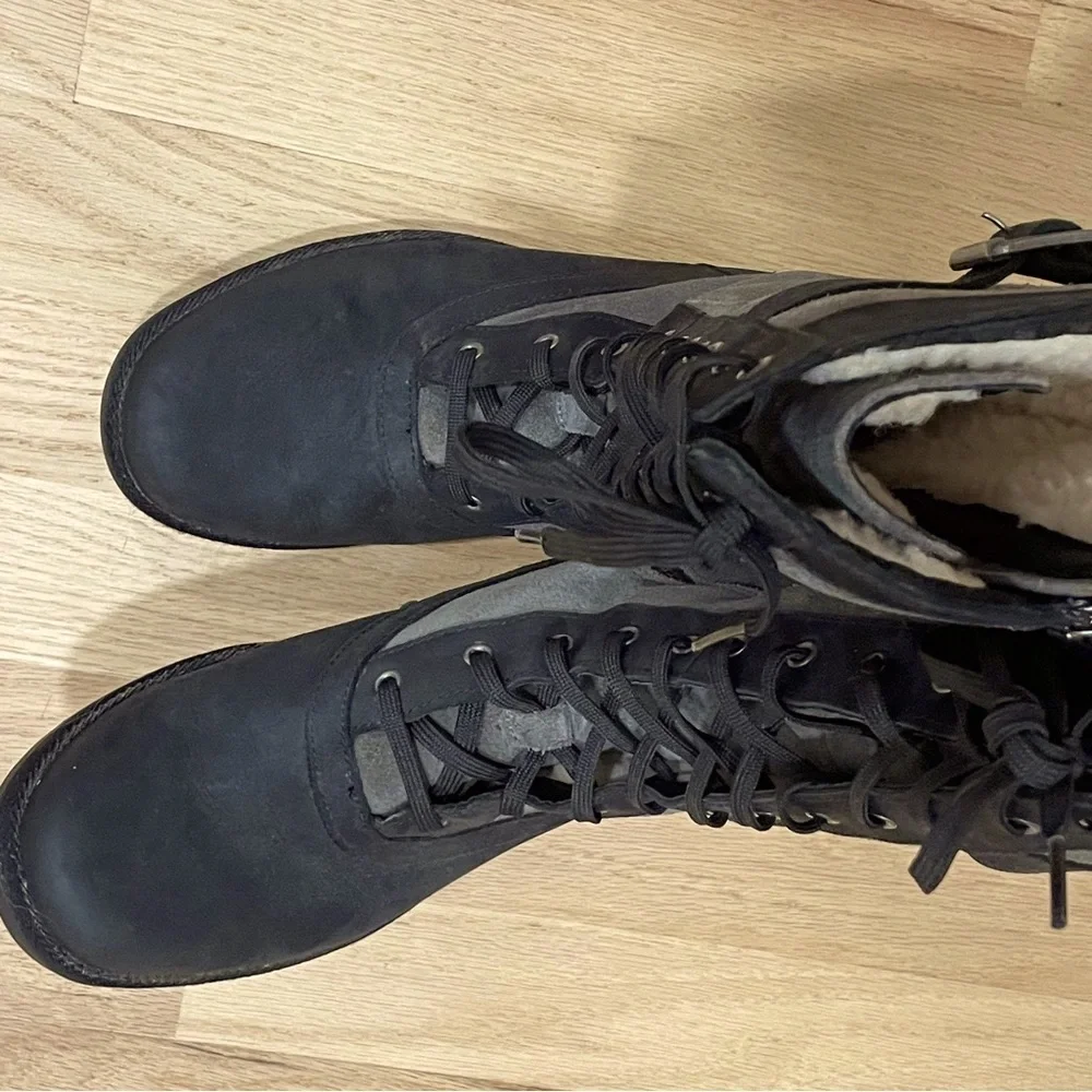 UGG BRYSTL BLACK 11”TALL BOOTS WATERPROOF Size 6
